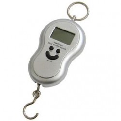 Portable Digital High-Load Weighting Hook Electronic Scale (15g~40kg), Excluding Batteries(Silver)